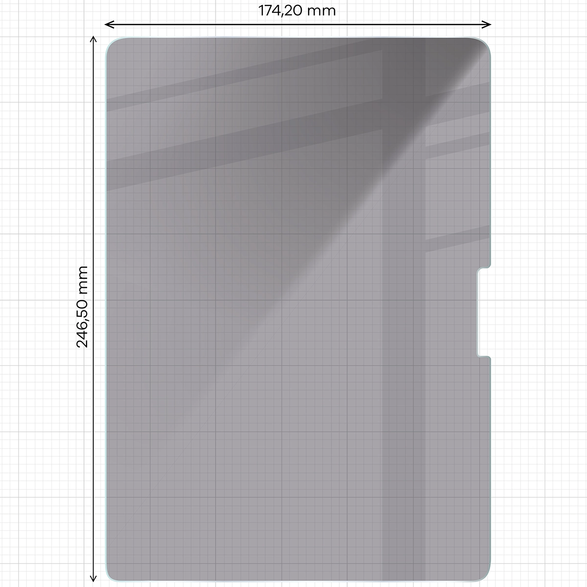 Zdjęcie na miarce szkła Bizon Glass Tab Clear Shadow Duo do  iPad Pro 11